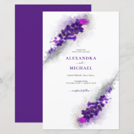 Budget Lila Lavender Blommigt Bröllop