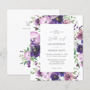 Budget Lila - Lavender & Violet Blommigt 2 Bröllop