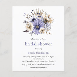 Budget Lila Lilac Blommigt Möhippa Inbjudan