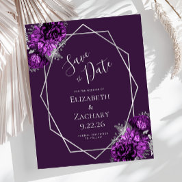 Budget Lila Plum Silver Blommigt Bröllop