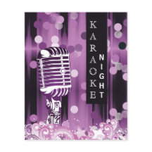Budget Lila Sweet 16 Karaoke-inbjudan