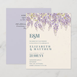 BUDGET  Lila Wisteria Salvia Blommig Trädgårdsbröl