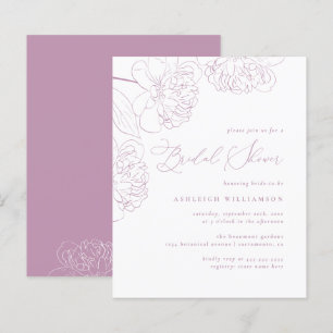 Budget Lilac Hand-dragen Peonies Möhippa
