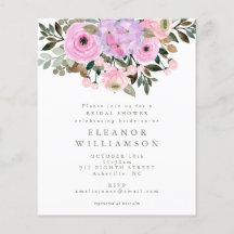 Budget Lilac Rosa Blommigt Bouquet Möhippa
