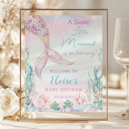 Budget Lille Havfrue Baby Shower Havs Välkomstskyl