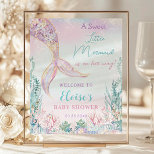 Budget Lille Havfrue Baby Shower Havs Välkomstskyl