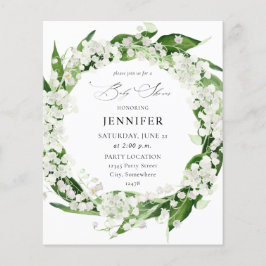Budget Lily of the Valley Blommigt Baby Shower Flygblad