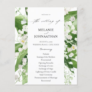 Budget Lily of the Valley Blommigt Bröllop Ceremon Flygblad