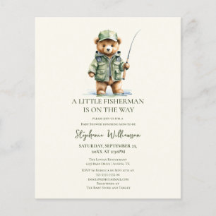 Budget Liten Fiskare Fiskande Björn Baby Shower