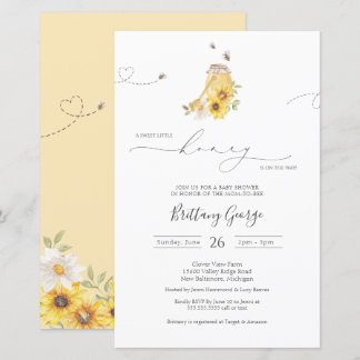 Budget Liten Honey Bee Baby Shower Inbjudan