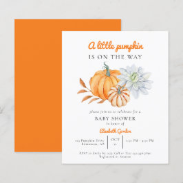 Budget Liten Pumpa Baby Shower Elegant Enkel
