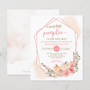 Budget Liten Pumpa Baby Shower Inbjudan