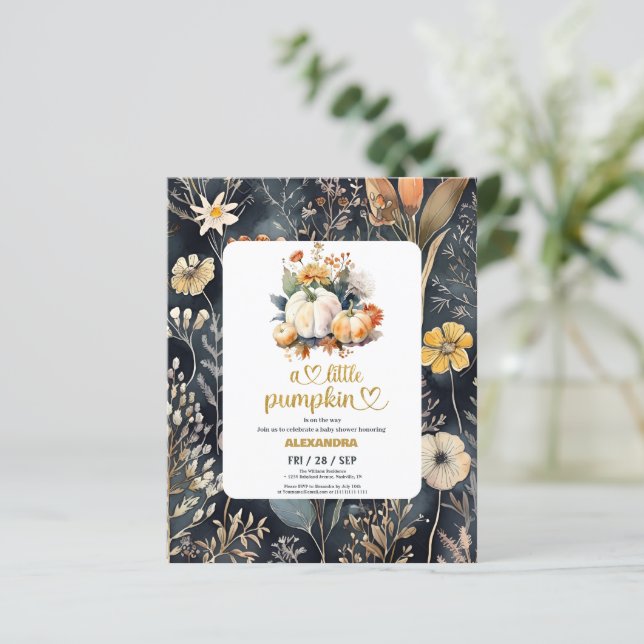 Budget Liten pumpa höst baby shower (Stående Fram)