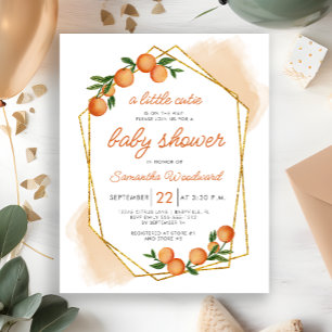 Budget Liten Söt Citrus Baby Shower Inbjudan