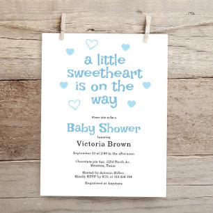 Budget Little Baby Boy Shower Inbjudan