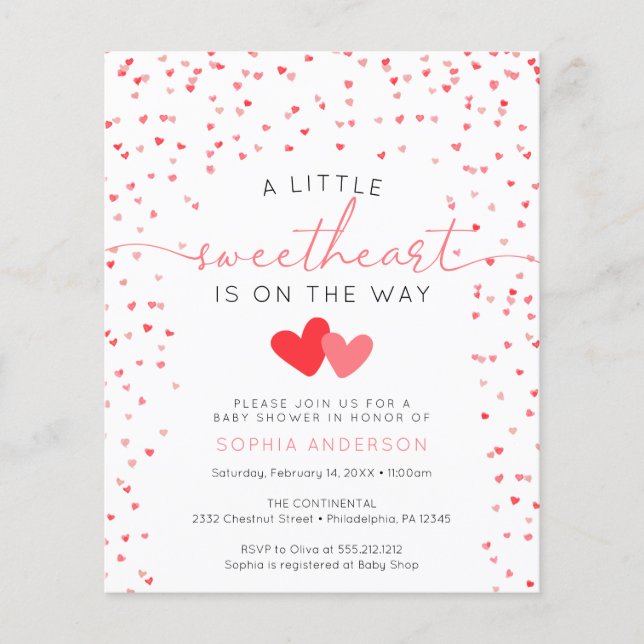 Budget Little Baby Shower Inbjudan Flygblad (Framsidan)