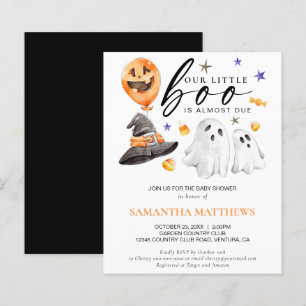 Budget Little Boo Halloween Baby Shower Inbjudan
