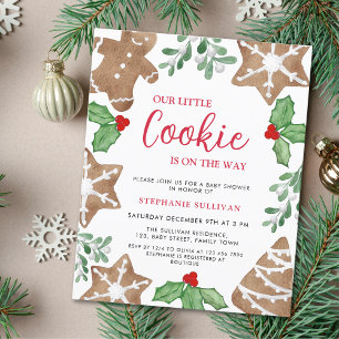Budget Little Cookie-jul Baby Shower Inbjudan