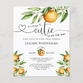 Budget Little Cutie Baby Shower-inbjudan