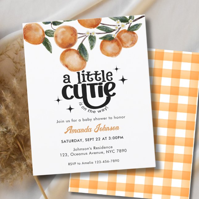 Budget Little Cutie Citrus Orange Baby Shower (Skapare uppladdad)