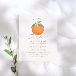 Budget Little Cutie Orange Blommar Baby Shower