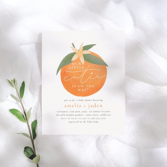 Budget Little Cutie Orange Couples Baby Shower (Skapare uppladdad)