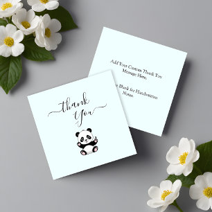 Budget Little Panda Baby Shower Tack Anteckningskort