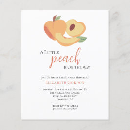 Budget Little Peach Baby Shower-inbjudan