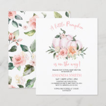 Budget Little Pumpkin Baby Shower-inbjudan