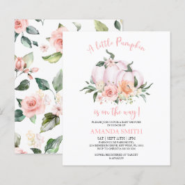 Budget Little Pumpkin Baby Shower-inbjudan