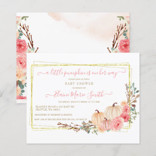 Budget Little Pumpkin Baby Shower-inbjudan