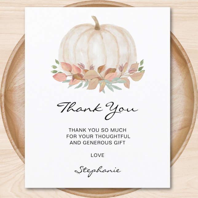 Budget Little Pumpkin Baby Shower - tackkort (Skapare uppladdad)