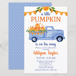 Budget Little Pumpkin Boy Shower-inbjudan
