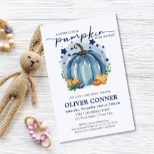BUDGET Little Pumpkin Boy Shower-inbjudan
