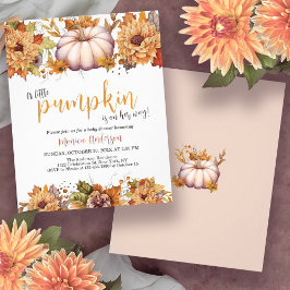 Budget Little Pumpkin Fall Baby Shower-inbjudan Flygblad