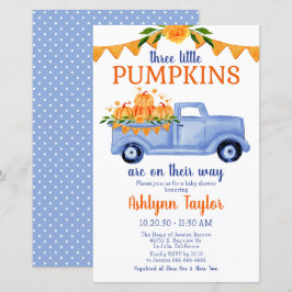 Budget Little Pumpkin Triplet Boy Shower
