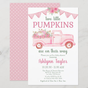 Budget Little Pumpkin Tvillingflicka Bebis Shower
