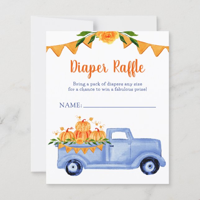 Budget Little Pumpkin Twin Boy Diaper Raffle (Framsida)