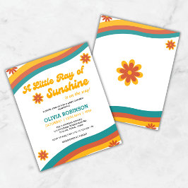 Budget Little Ray of Sunshine Baby Shower Inbjudan