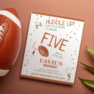 Budget Little Rookie Football Födelsedagsinbjudan