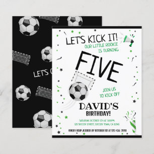 Budget Little Rookie Soccer Birthday-inbjudan