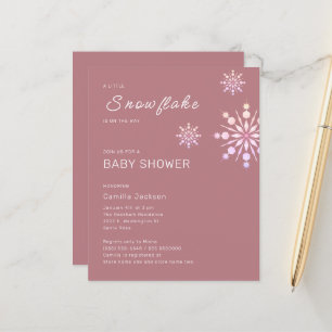 Budget Little Snowflake Rosa Winter Baby Shower