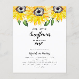 Budget Little Solros Första födelsedag En Elegant