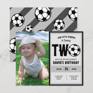 Budget Little Striker Soccer Photo 2nd Birthday