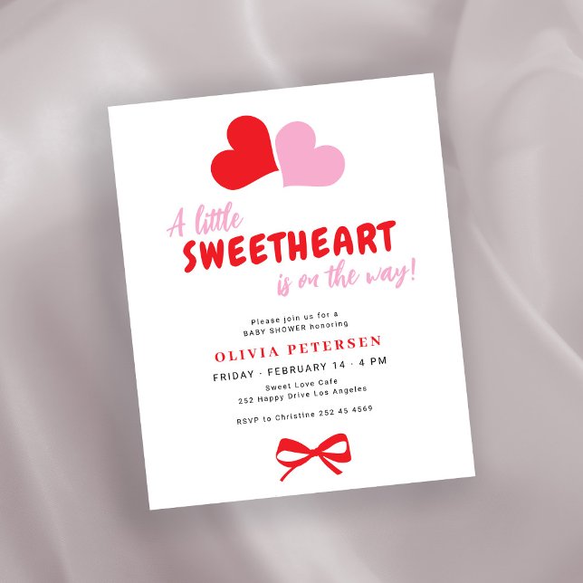 Budget little sweetheart baby shower invitation (Skapare uppladdad)