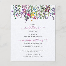 BUDGET Little Wildblomma Baby Shower-inbjudan