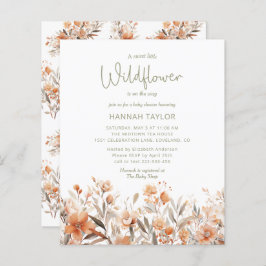 Budget Little WildblommBoho Baby Shower Inbjudan
