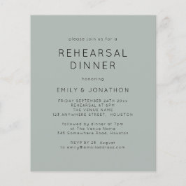 Budget ljus Sage Övning Middag Bröllopsinbjudan