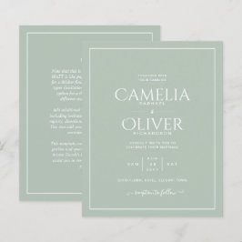 BUDGET Ljusgrön enfärgad Bröllop