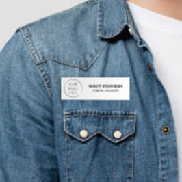 Budget Logo Business Store Identification Badge, Namnbricka